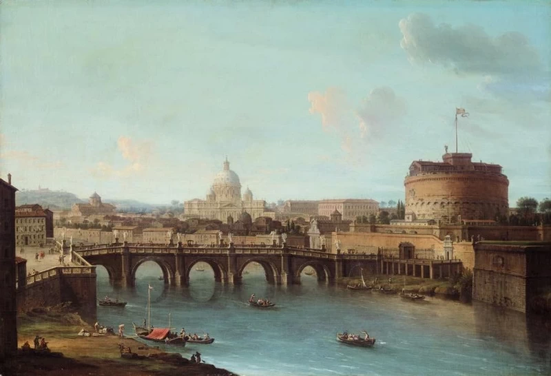 Veduta di Castel sant'Angelo a Roma